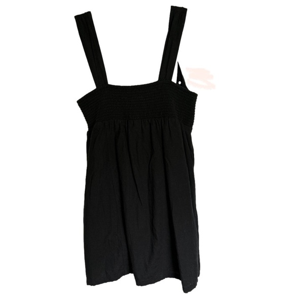 AMERICAN Eagle Black Linen Feel Sleeveless Button Down Dress - Picture 3 of 5